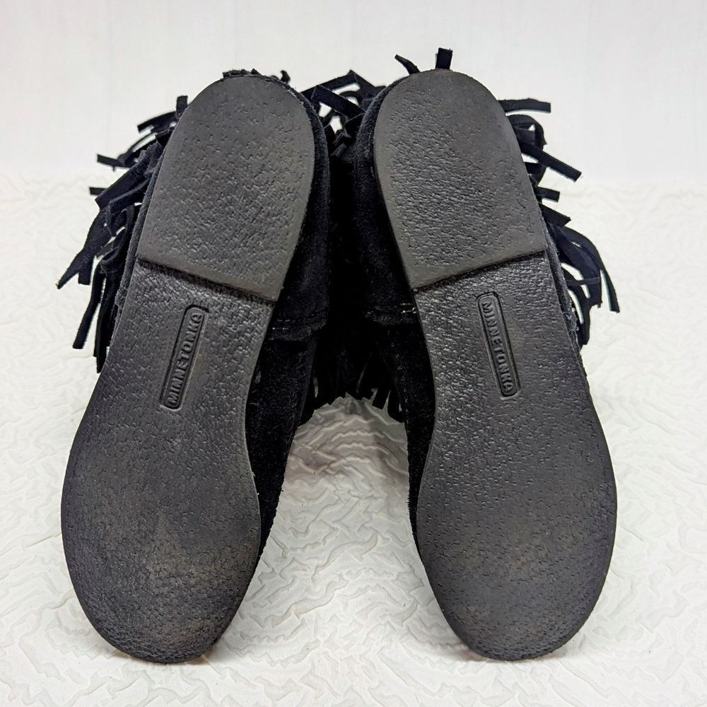 MINNETONKA | 3 Layer Suede Fringe Boots sz 9 - Picture 5 of 9